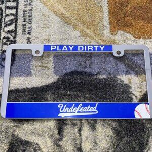 Undefeated Play Dirty License Plate